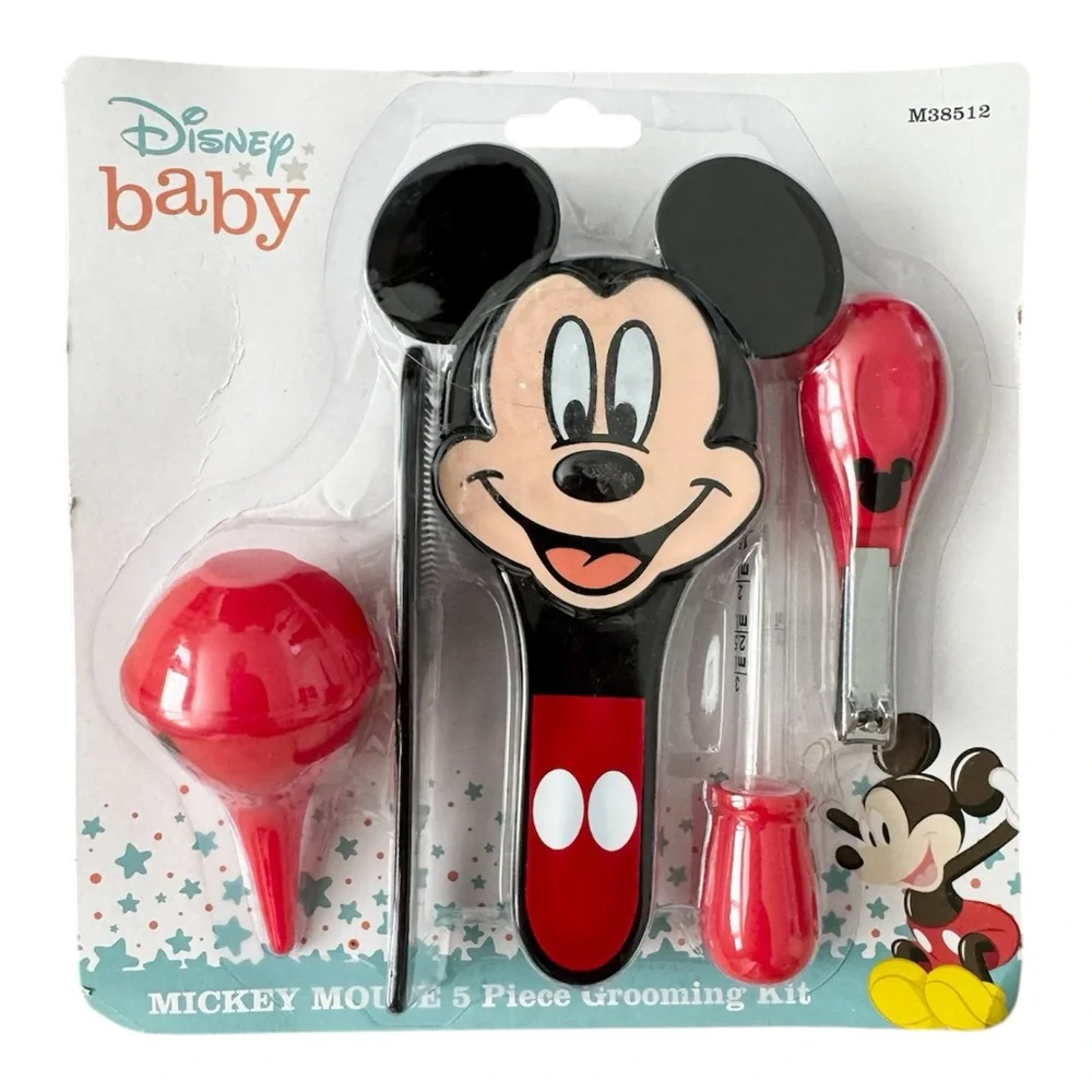 Disney Baby Mickey Mouse 5 Piece Grooming Kit Brush Comb Nasal Aspirator M38512
